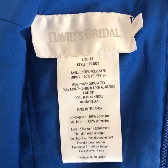 David’s Bridal blue dress size 18 - Picture 4 of 4